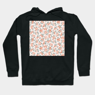 Daisy AFP22-02-ai Daisy field with leaves and polka dots oranges, sage green on cream-02 Hoodie